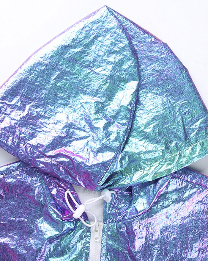EMMIOL Chaqueta con capucha reflectante láser
