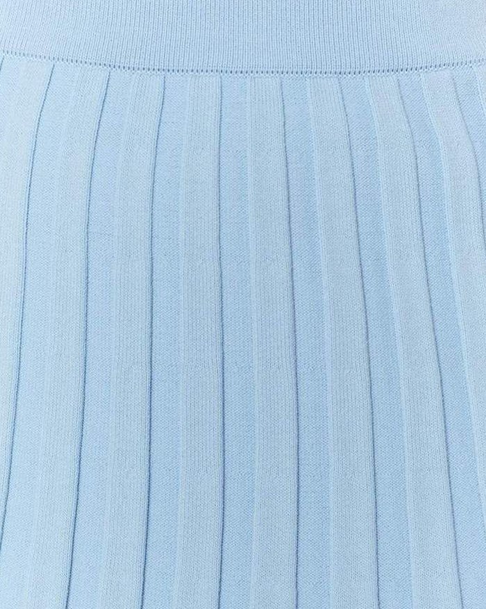 EMMIOL Falda plisada evasé de punto