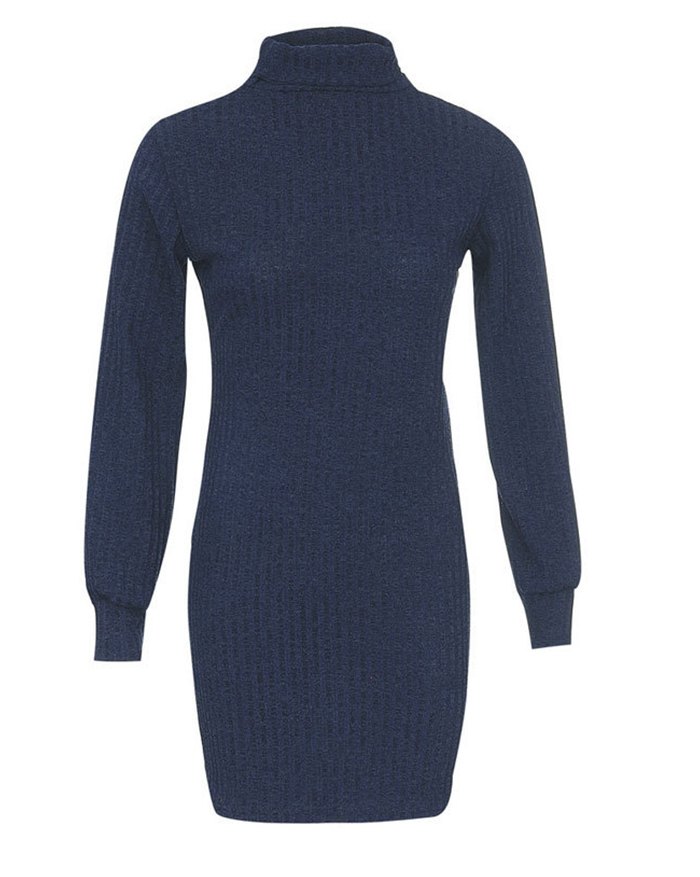 EMMIOL High-Neck Sweater Kleid