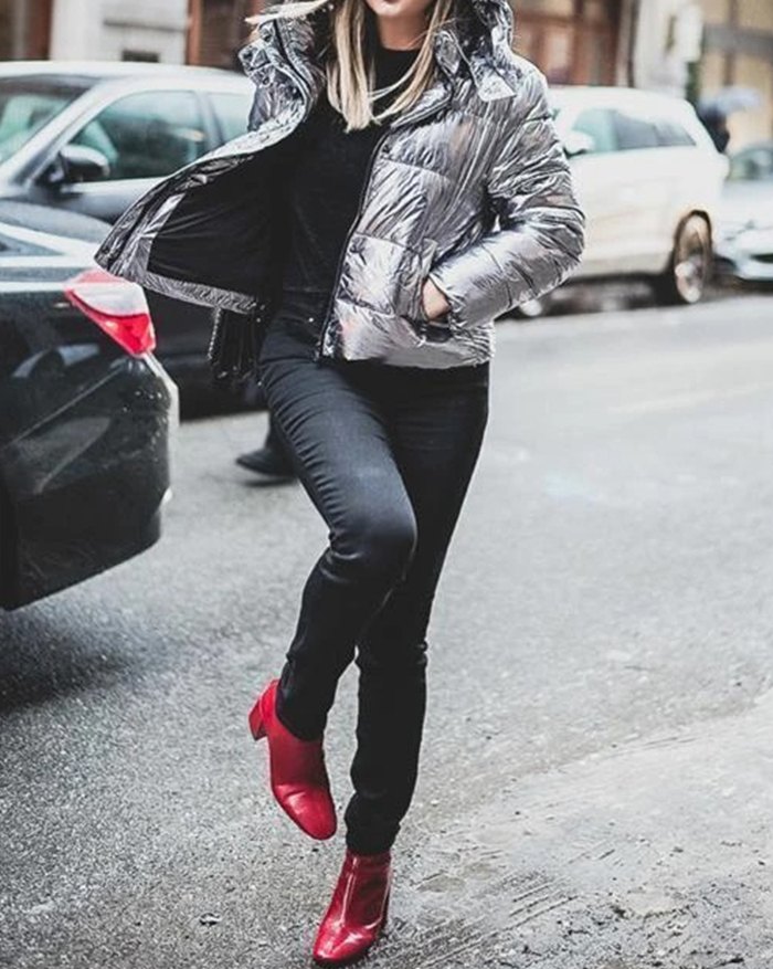 EMMIOL Puffer Jacket Hooded Puffer Jacket