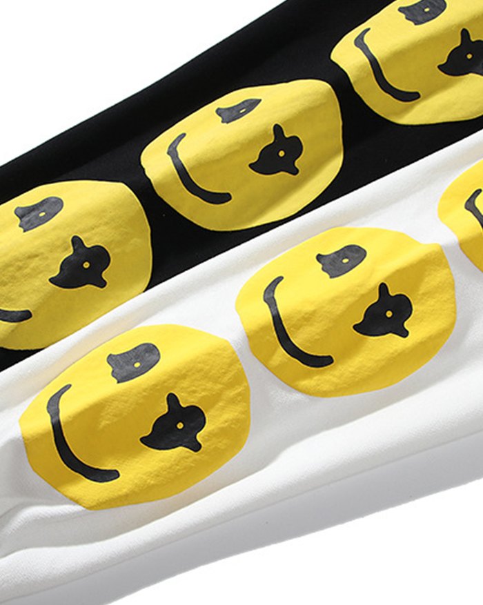 EMMIOL Herren Smiley Letter Print Hoodie