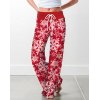 EMMIOL Pantalones anchos con estampado de copos de nieve navideños