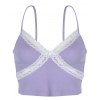 EMMIOL Lace Trim Cropped Cami Top
