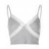 EMMIOL Lace Trim Cropped Cami Top