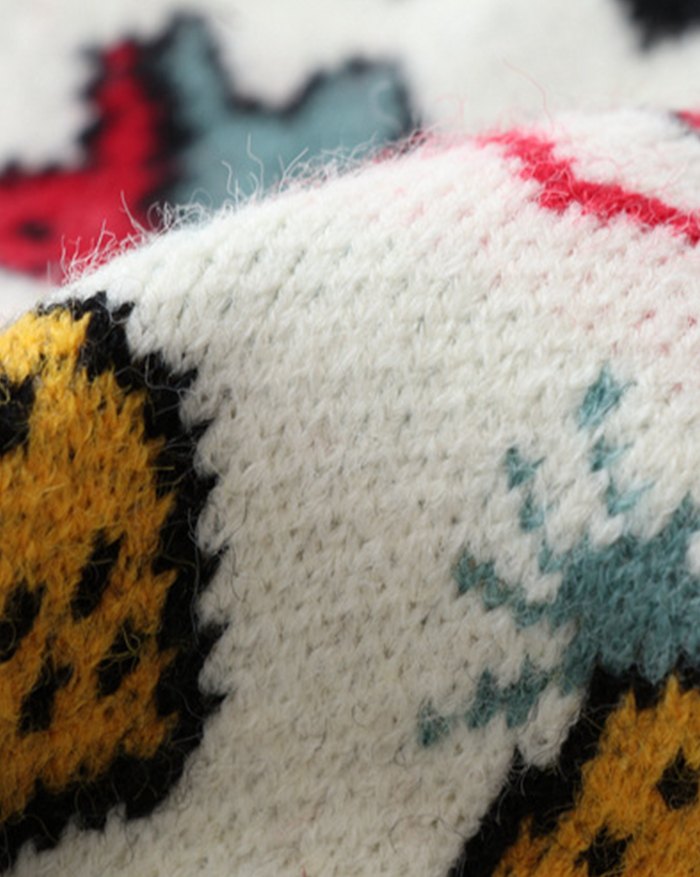 EMMIOL Chaleco estilo suéter con estampado de fresa vintage