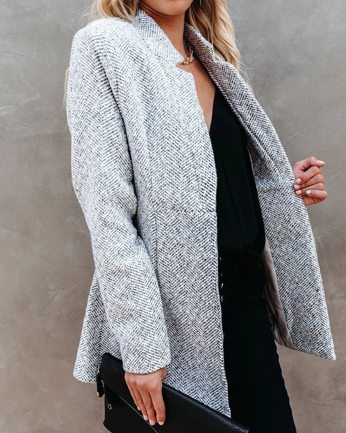 2022 Thickened Tweed Coat multicolorple 
