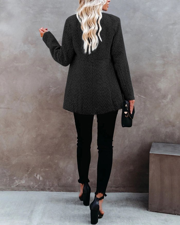 EMMIOL Thickened Tweed Coat