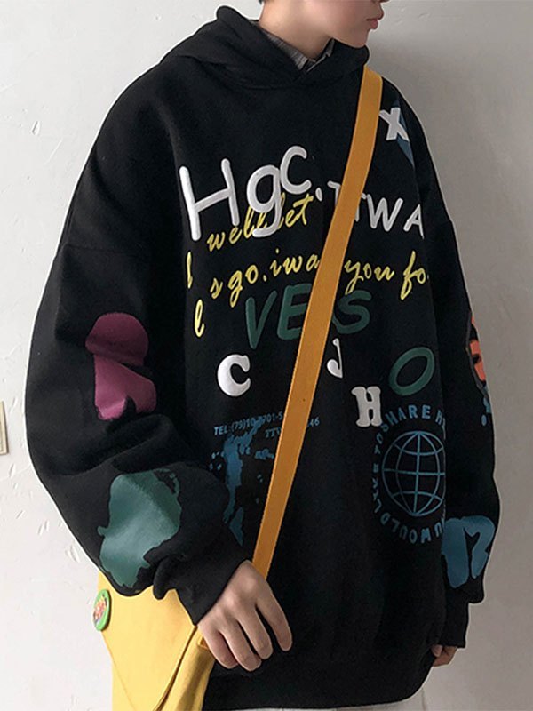 EMMIOL Herren High Street Smiley Print Hoodie