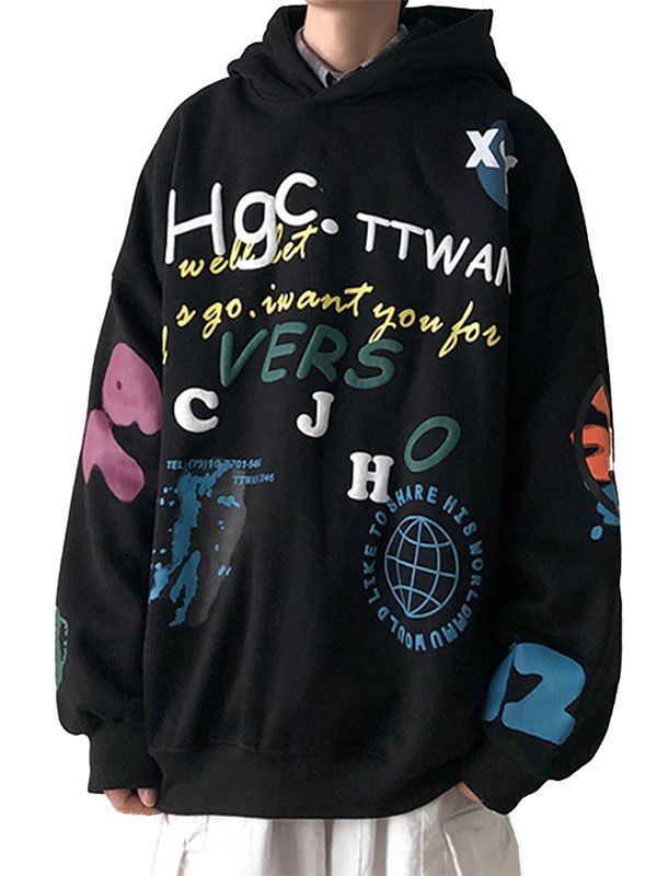 EMMIOL Herren High Street Smiley Print Hoodie