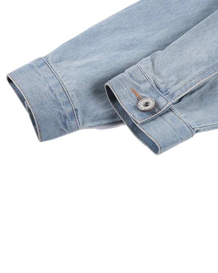 EMMIOL Chaqueta vaquera con capucha para hombre