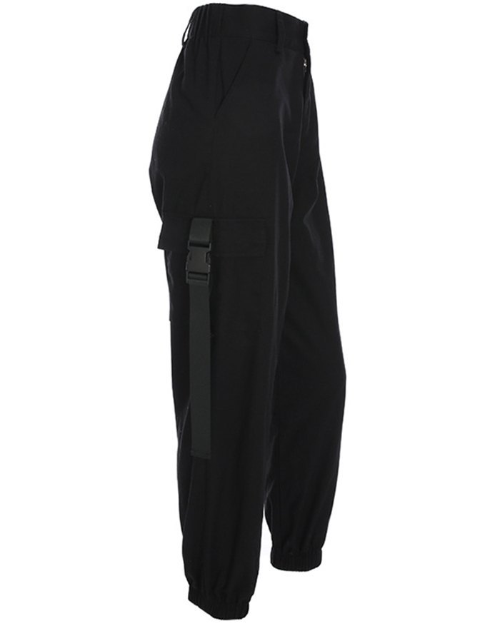 EMMIOL Schoolbag Button Cargo Pants