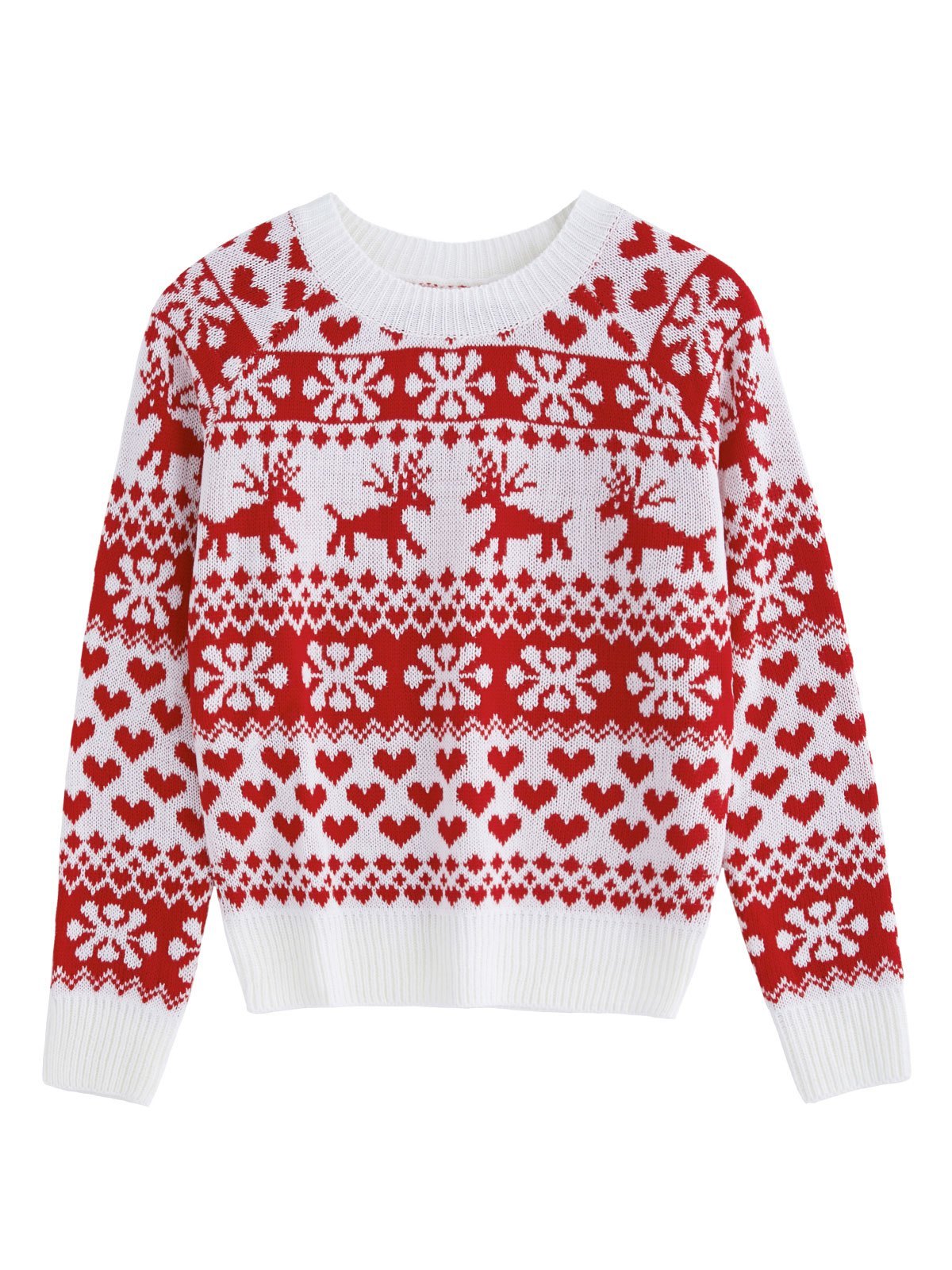 EMMIOL Weihnachts Jacquard Strickpullover