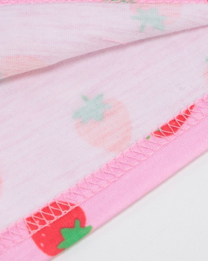 EMMIOL Top de tirantes corto con lazo y estampado de fresas