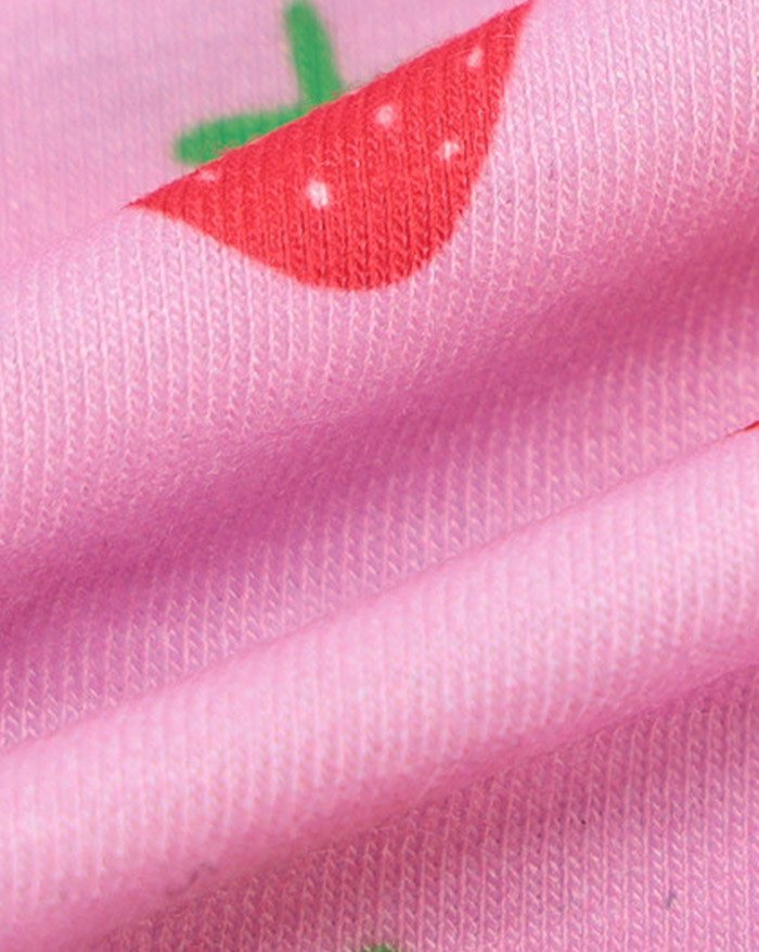 EMMIOL Top de tirantes corto con lazo y estampado de fresas