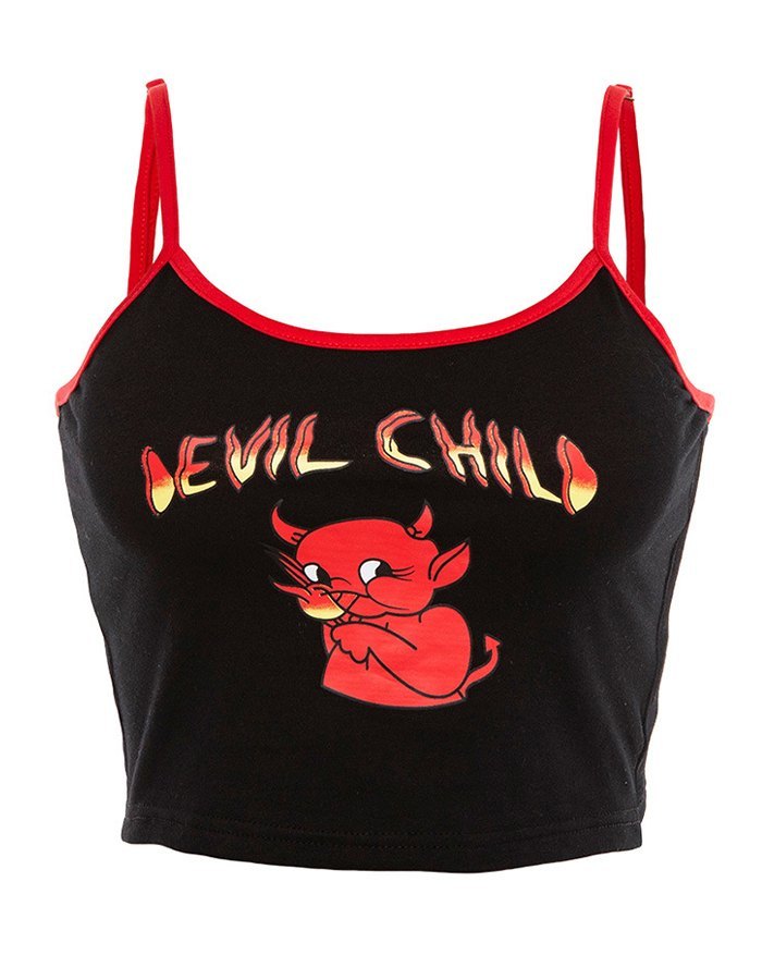 EMMIOL Top de tirantes corto Devil Child