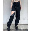 EMMIOL Vaqueros de pierna recta rasgados estilo hip-hop