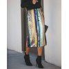 EMMIOL Sequin Striped Midi Skirt