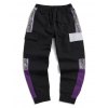 EMMIOL Men's Colorblock Letter Print Cargo Pants