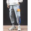 EMMIOL Men's Colorblock Letter Print Cargo Pants