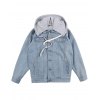 EMMIOL Chaqueta vaquera con capucha para hombre