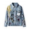 EMMIOL Chaqueta vaquera con estampado de graffiti High Street para hombre
