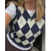 EMMIOL All-match Vintage Argyle Sweater Vest