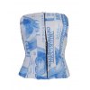 EMMIOL Printed Zipper Bustier