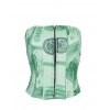EMMIOL Printed Zipper Bustier