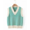 EMMIOL Houndstooth Pattern Sweater Vest