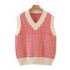 EMMIOL Houndstooth Pattern Sweater Vest