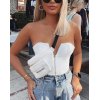 EMMIOL Reißverschluss Korsett Bustier