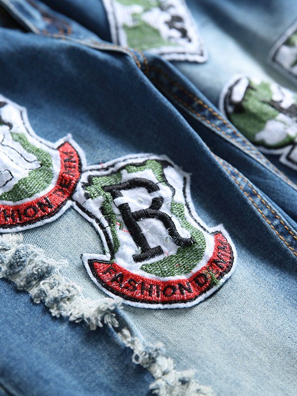 EMMIOL Jeans skinny strappati da uomo