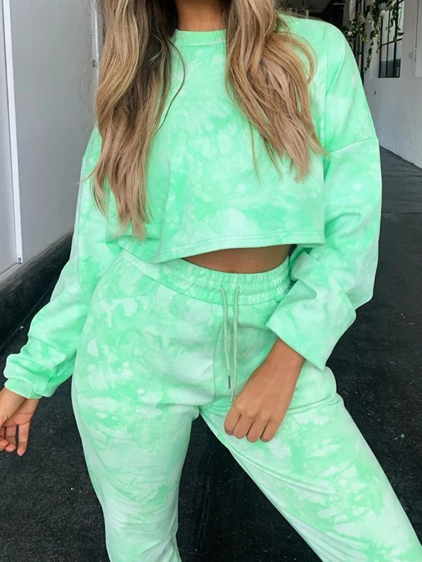 EMMIOL Tie Dye Tracksuit Two-Piece Outfit