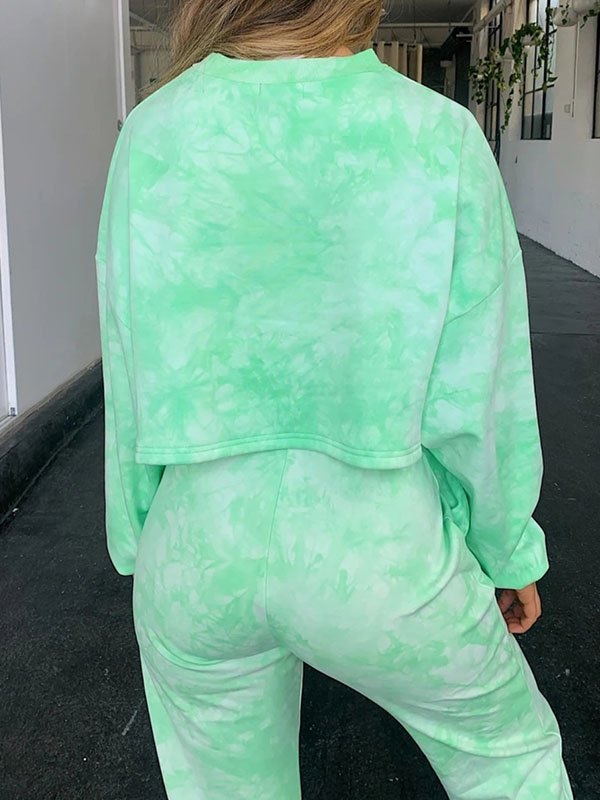 EMMIOL Tie Dye Tracksuit Two-Piece Outfit