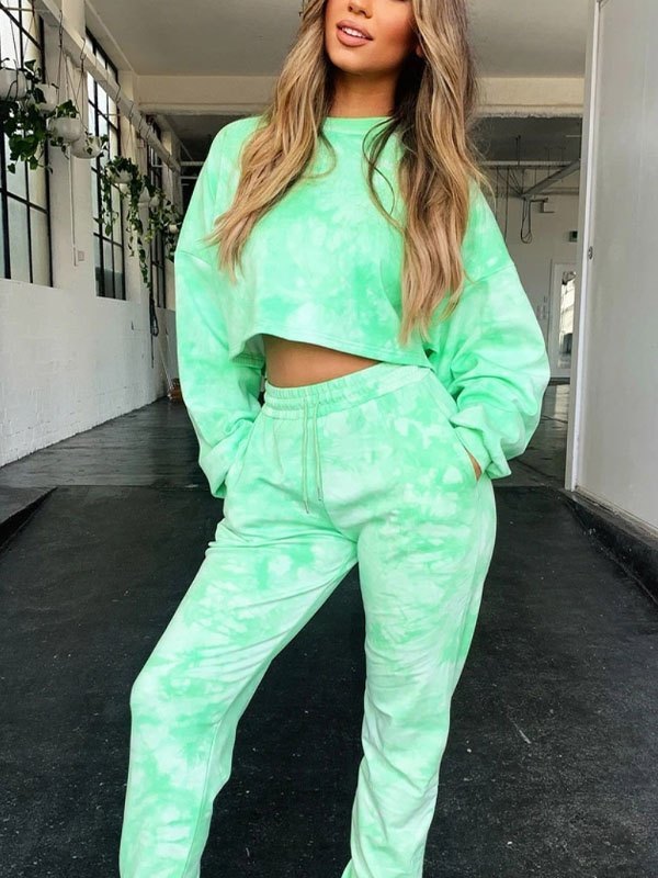 EMMIOL Tie Dye Tracksuit Two-Piece Outfit