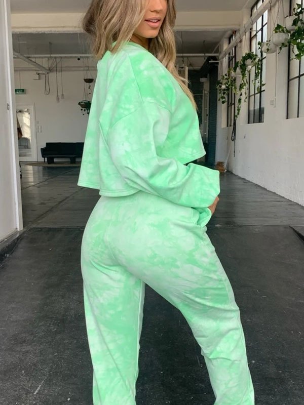 EMMIOL Tie Dye Tracksuit Two-Piece Outfit