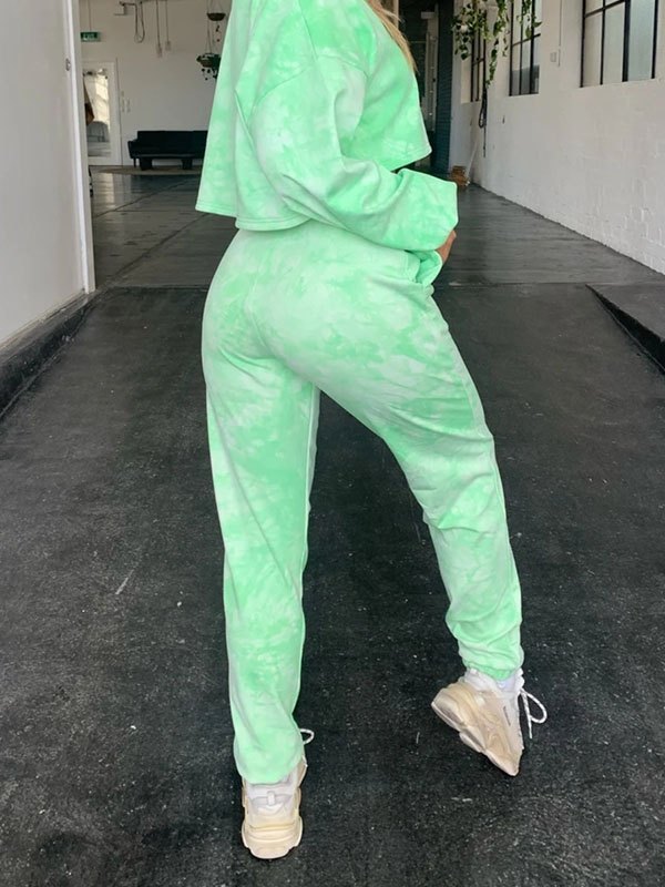 EMMIOL Tie Dye Tracksuit Two-Piece Outfit
