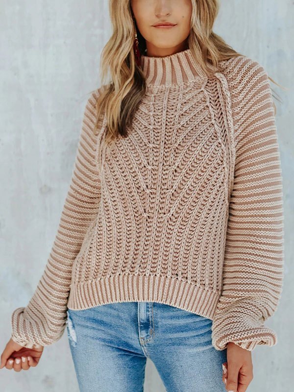 EMMIOL Maglione casual pullover dolcevita