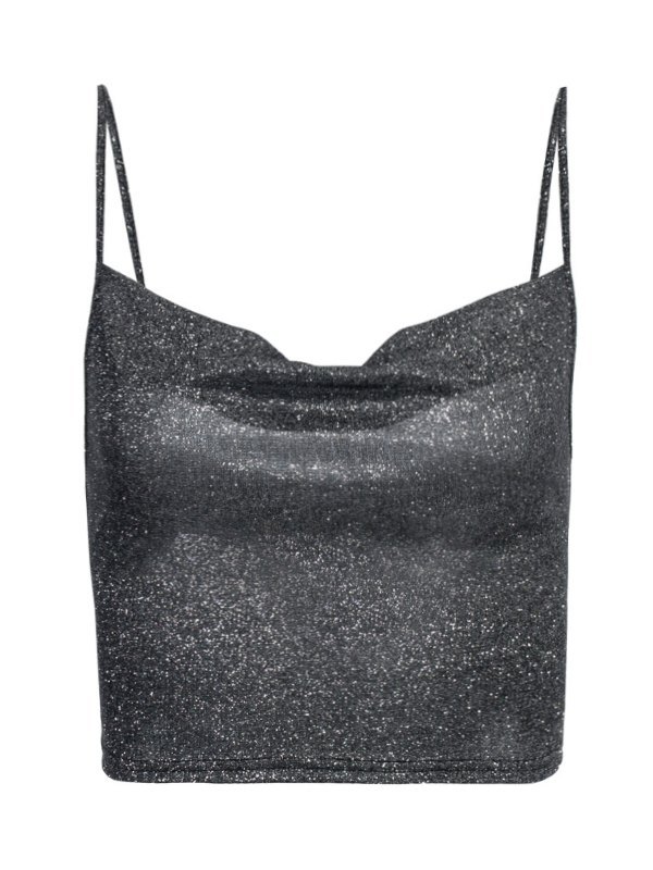 EMMIOL Sequin Cropped Cami Top