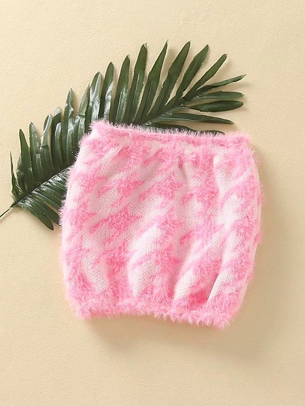 EMMIOL Top estilo camisola palabra de honor de pata de gallo