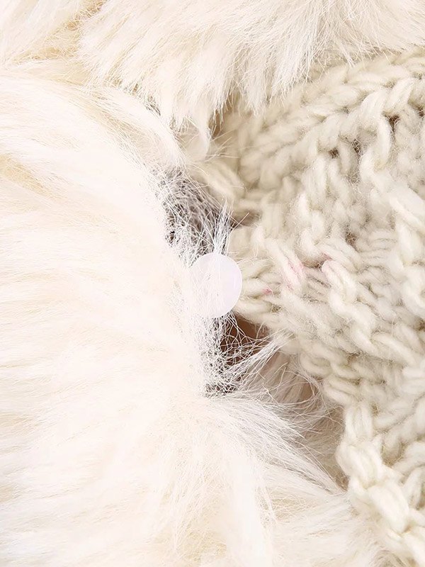 EMMIOL Cardigan con girocollo in pelliccia sintetica