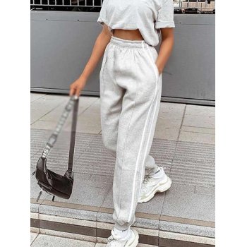 Emmiol Free shipping 2025 Ribbon Stitch High Waist Jogger