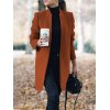 EMMIOL Cappotto di lana con collo alto in tinta unita