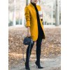 EMMIOL Cappotto di lana con collo alto in tinta unita