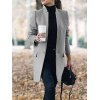 EMMIOL Cappotto di lana con collo alto in tinta unita