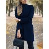 EMMIOL Cappotto di lana con collo alto in tinta unita