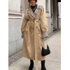 EMMIOL Gabardina a cuadros con cinturón y patchwork