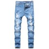 EMMIOL Jeans skinny strappati da uomo