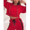 EMMIOL Sudadera corta con capucha sólida