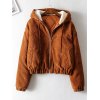 EMMIOL Chaqueta de pana con capucha y cremallera